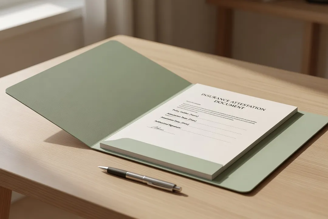 Attestation d'assurance responsabilité civile professionnelle dans un dossier de formateur