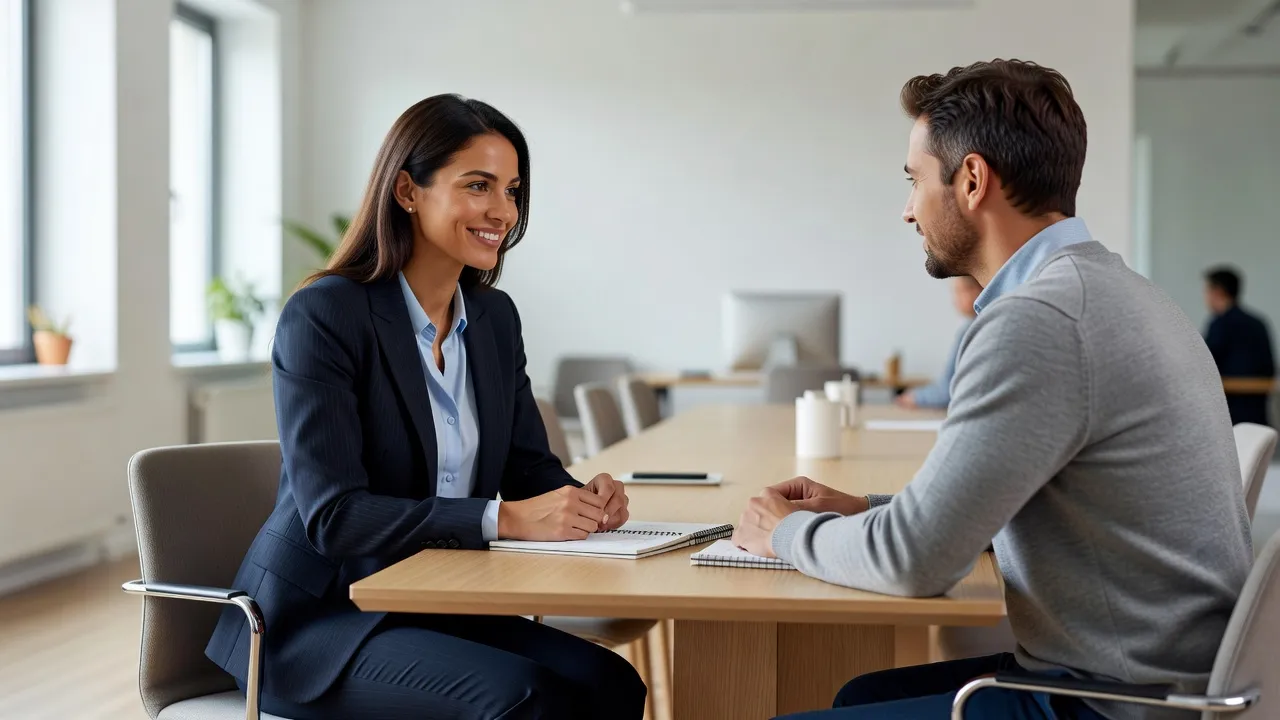 Formatrice en échange direct et chaleureux avec un apprenant, moment d'interaction humaine