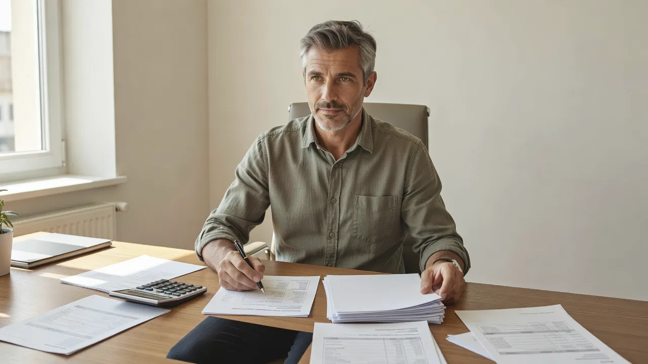 Formateur indépendant établissant un devis et une grille tarifaire à son bureau